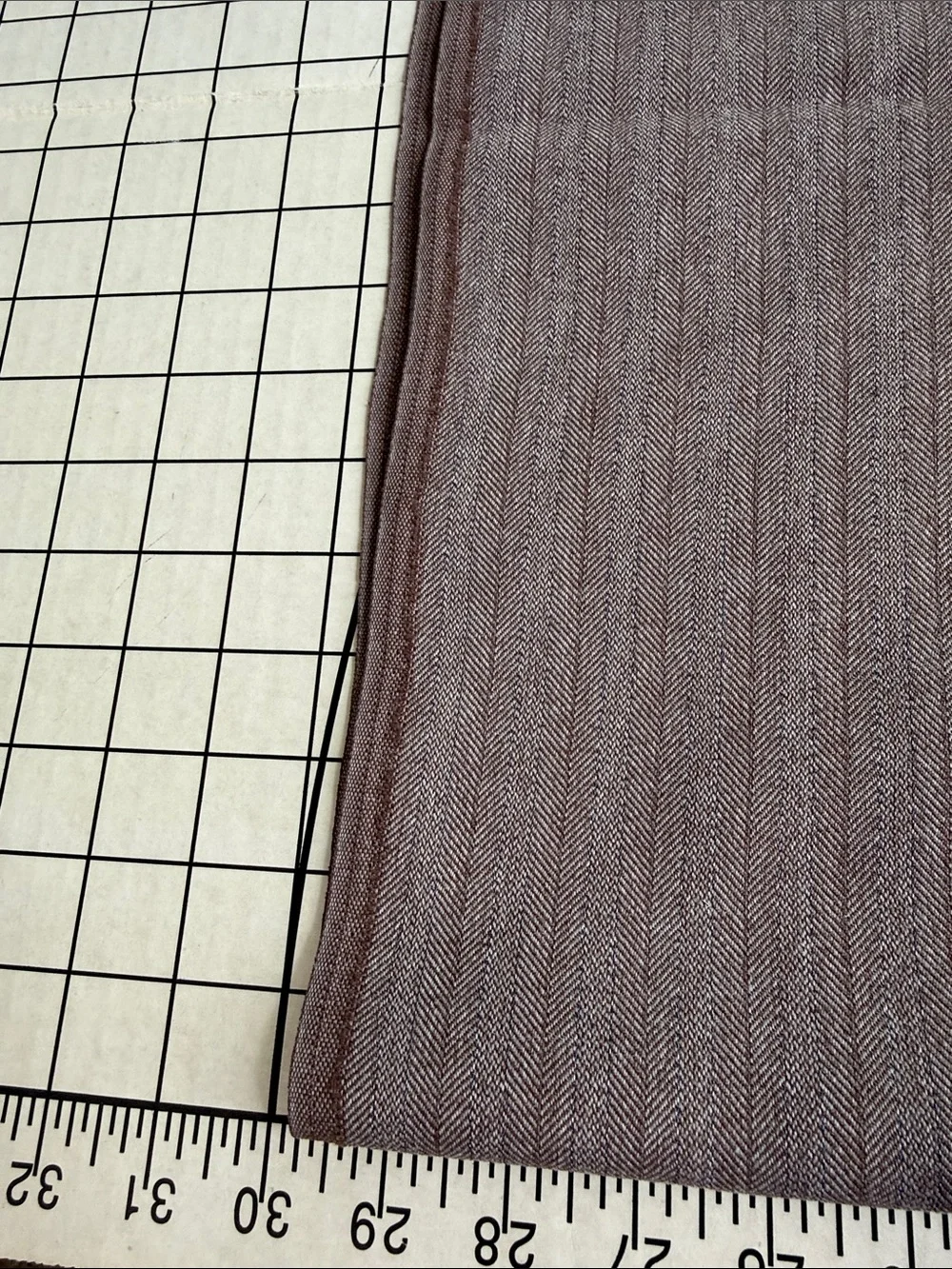 3 Yards Taupe Herringbone Suiting Fabric 58” Wide Drapey Woven Apparel Fabric